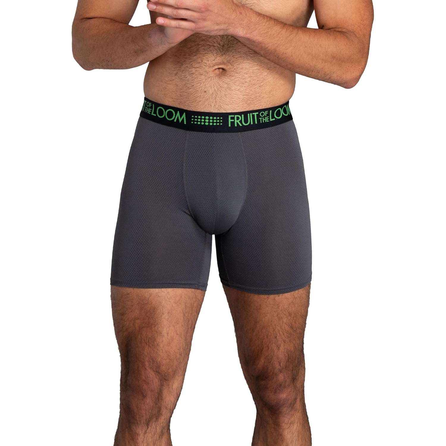 Fruit Of The Loom Men'S Men'S Breathable Boxer Briefs, Moisture Wicking Underwear, Assorted Color Multipacks