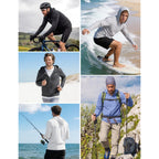 Roadbox Men'S Upf 50+ Sun Hoodie Jacket, Full Zip Uv Protection Long Sleeve Shirt, Lightweight Breathable For Fishing Hiking