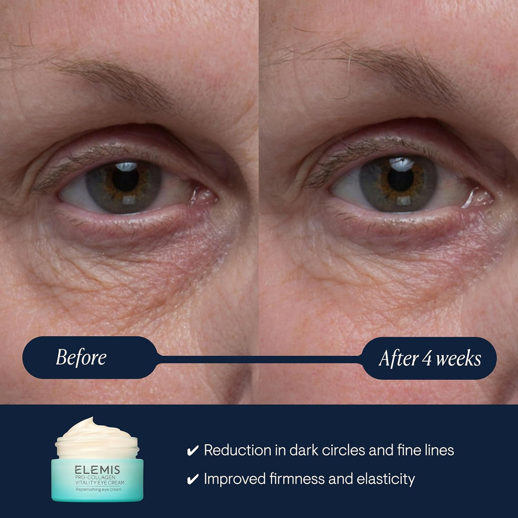 Elemis Pro-Collagen Vitality Eye Cream 15Ml, Restorative Eye Cream To Firm, Replenish & Smooth Skin