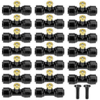 Brass Mister Nozzles 20 Pack With Misting Nozzle Tees & End Plugs | 20 Pack Misting Nozzle Tees, 2 Pack End Plugs, Outdoor Cooling System, Patio Misting System
