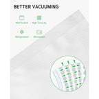 Syntus Vacuum Sealer Bags, 150 Gallon 11" x 16" and Quart 8" x 12" and Pint 6" x 10" Commercial Grade PreCut Bag, BPA Free Food Vac Bags for Storage, Meal Prep or Sous Vide