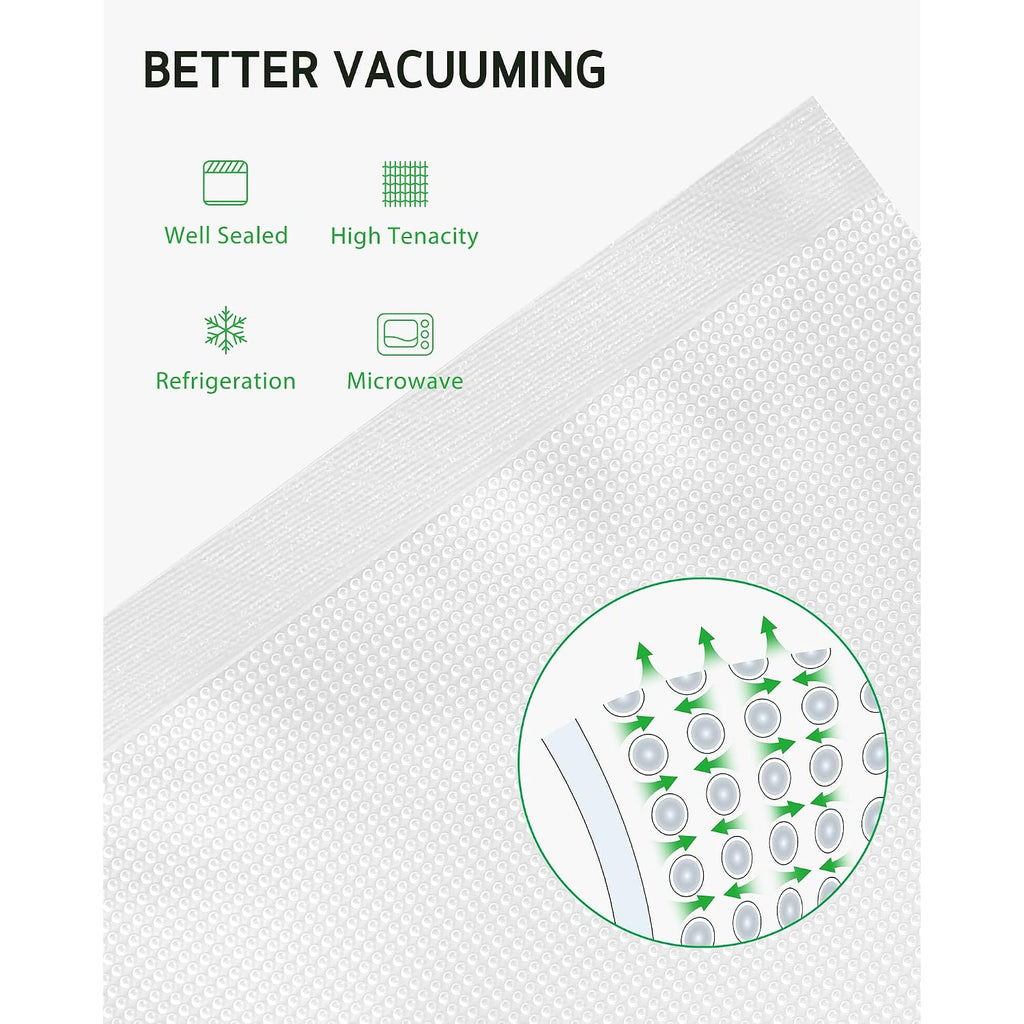 Syntus Vacuum Sealer Bags, 150 Gallon 11" X 16" And Quart 8" X 12" And Pint 6" X 10" Commercial Grade Precut Bag, Bpa Free Food Vac Bags For Storage, Meal Prep Or Sous Vide