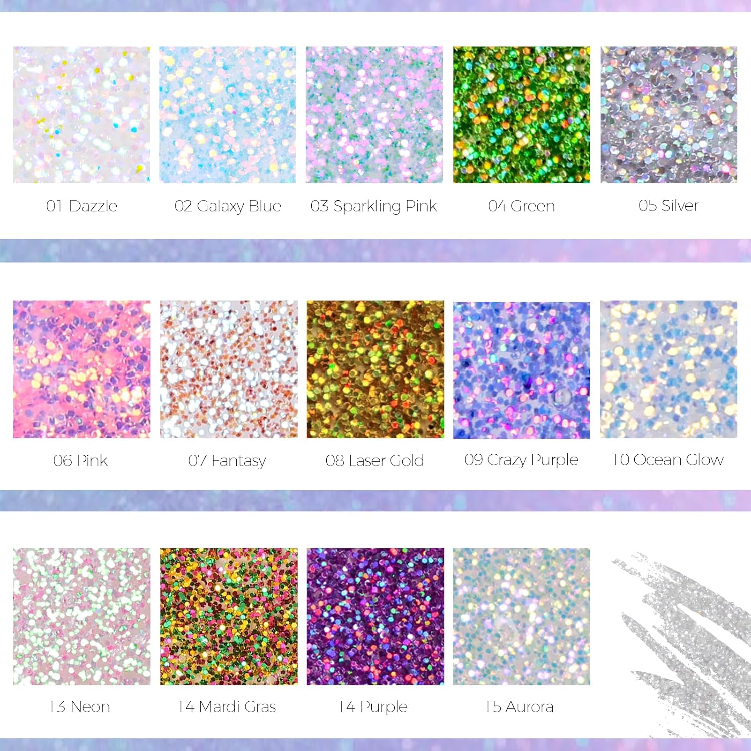 DAGEDA Body Glitter Gel, Roll-on Face Glitter for Mermaid Makeup Festival Rave Accessories, Holographic Hair Glitter Gel,Body Shimmer Halloween Makeup for Rave Party (Sparkling Pink)