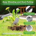 Walensee Weed Puller Tool - Durable Weeding Tool For Dandelions & Crabgrass | Manganese Steel 5-Tine Head, Ergonomic Rubber Grip, Efficient Uprooting, Ideal For Vegetable Gardens & Backyards