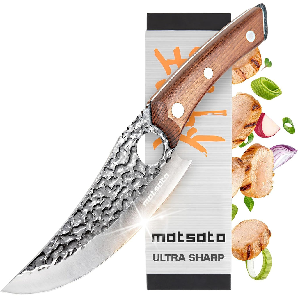 Matsato Chef Knife - Perfect Kitchen Knife For Cooking, Chopping | Japanese Steel Knife For Home, Bbq. For Balance & Control, 6.3 Inch