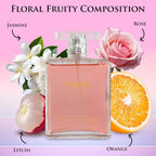 NovoGlow Paris For Her Eau de Parfum Spray Perfume, Fragrance for Women – Daywear Casual Daily Cologne, 3.4 Oz Bottle – Long-Lasting Scent, Ideal Beauty Gift for Birthday, Anniversary