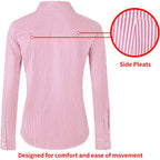 Cunlin Women'S Striped Button Down Shirt - Wrinkle Resistant Regular Fit Blouse, Business Casual Cotton Blend Work Tops