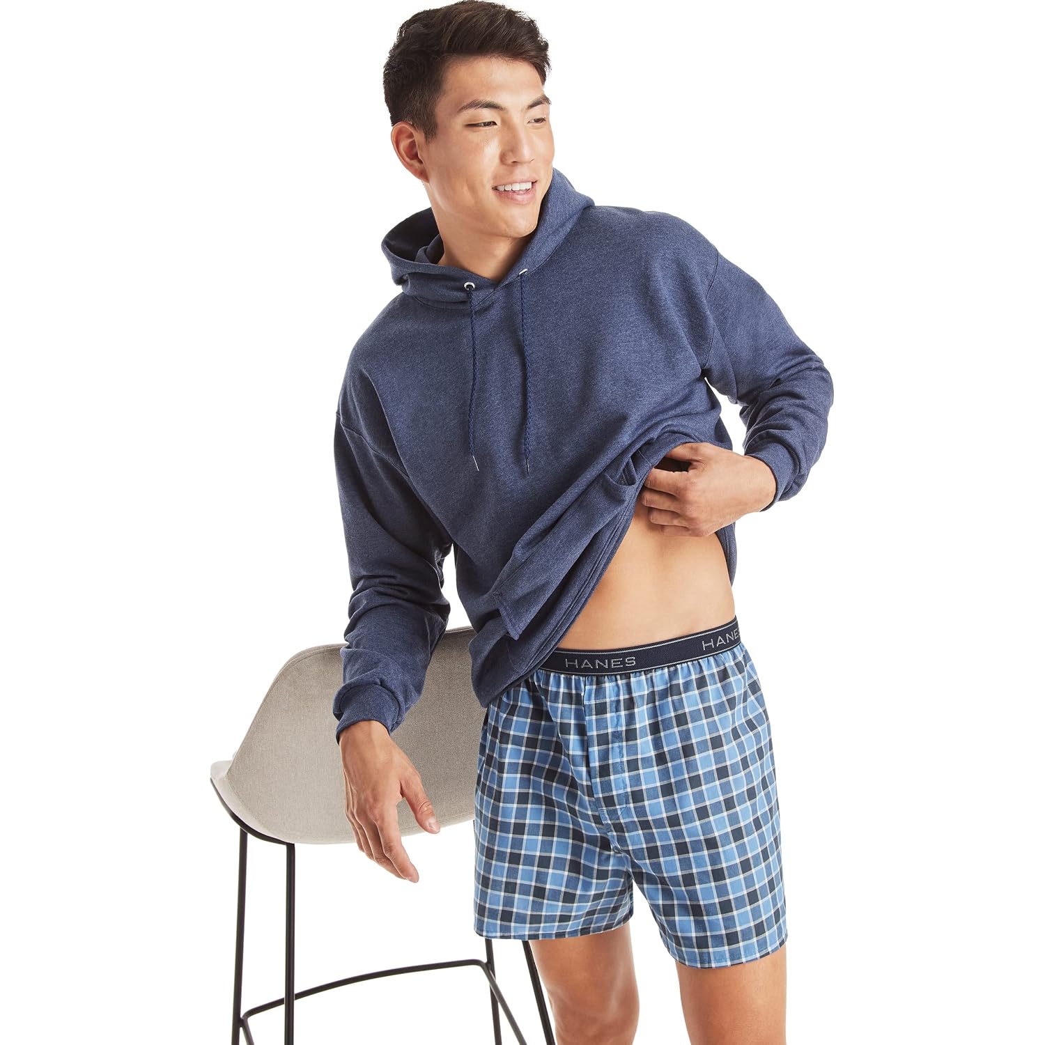Hanes Men'S Underwear Boxers Pack, Cool & Breathable Cotton Underwear, Moisture-Wicking Boxers For Men