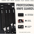 Asaya Professional Chef Knife Edge Guards – 6 Piece Knives Universal Covers - Extra Strength Abs Plastic And Food Safe Kitchen Knife Sheath Covers – Knives Not Included