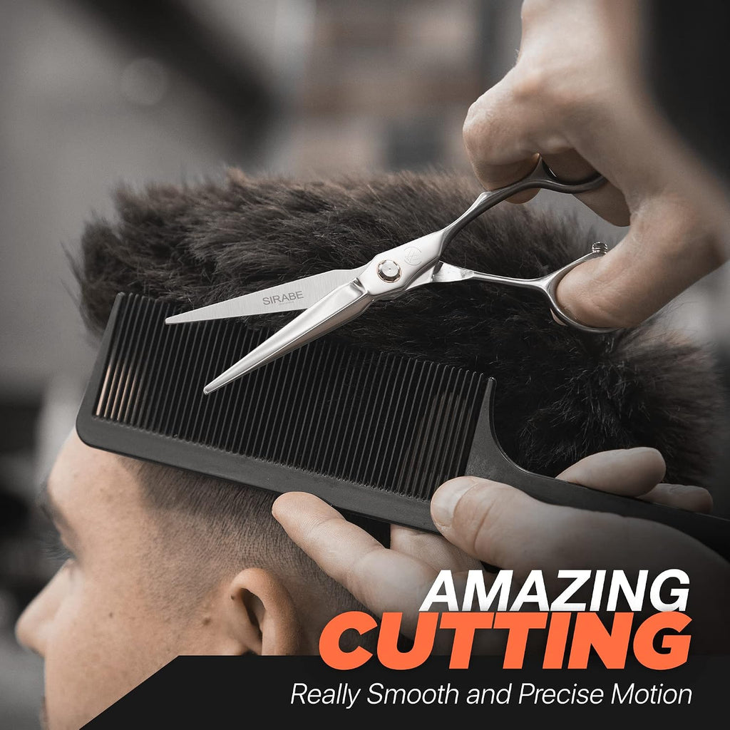 High-End Professional Hair Cutting Scissors Shears - Ultra Sharp Blades For Precise Cutting - Barber Shears Haircut Scissors 440C Stainless Steel For Salon Hairstyling & Home Hairdressing