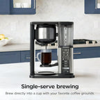 Ninja Specialty Coffee Maker | Includes 10-Cup Carafe, Fold-Away Frother, Permanent Filter & Removable, Dishwasher Safe Reservoir | 6 Brew Styles, 8 Cup To Travel Mug To Pot Sizes | Black | Cm401