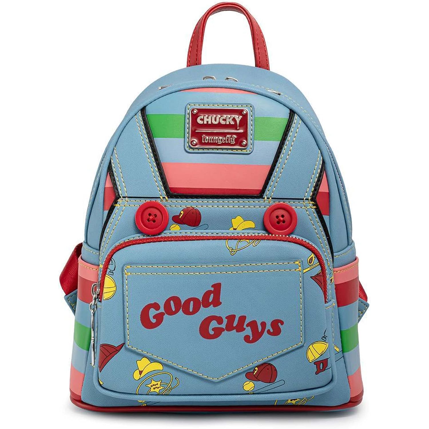 Loungefly Childs Play Chucky Cosplay Womens Double Strap Shoulder Bag Purse