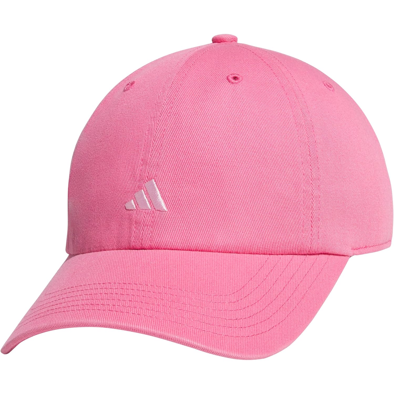 adidas Women's Saturday Hat – Relaxed Fit Strapback Baseball Cap Pink Fusion/Clear Pink/3