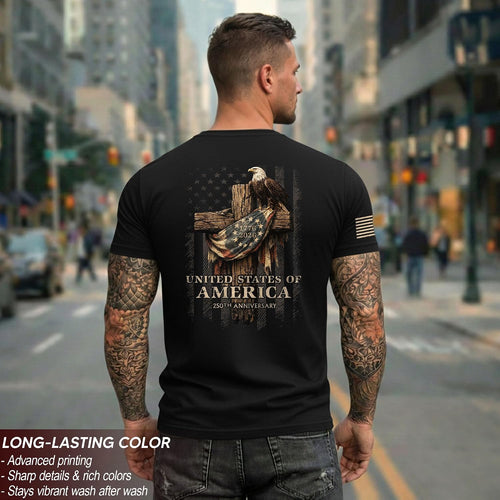 250 Anniversary Usa Shirt, Christian Shirts For Men | Celebrate Your Faith And American Pride With Our Unique Collection Of Cross-Themed Apparel And 250Th Anniversary Shirts.