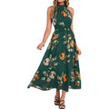 Simplee Womens Summer Halter Wedding Guest Dress Maxi Floral Vacation Boho Sundresses Flowy Formal Long Travel Dresses 2026