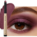 Erinde Waterproof Shimmer Eyeshadow Stick, Plum Brown Mauve Cream Eye Shadow Stick, Long-Lasting Crease-Proof Cream To Powder Buildable & Blendable Eye Shadow Pencils Crayon, Vegan & Cruelty-Free, B06