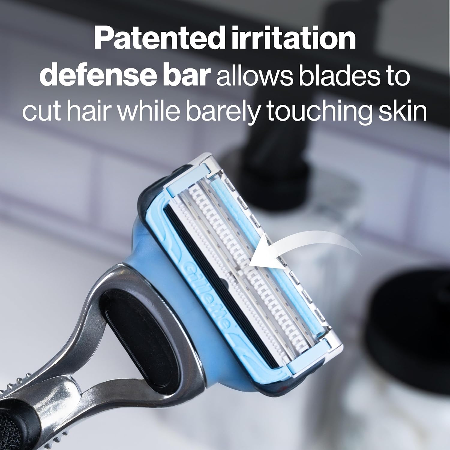 Gillette SkinGuard Razors for Men, 1 Razor Handle and 2 Razor Blade Refills, Designed for Men with Sensitive Skin, Razor Bumps, and Shaving Irritation