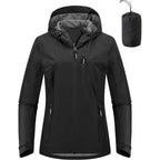 Outdoor Ventures Packable Rain Jacket Women Lightweight Waterproof Raincoat With Hood Cycling Bike Jacket