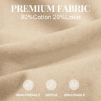 Jemldl Men'S Shorts Casual 7" Cotton Linen Button Elastic Waist Summer Beach Golf Shorts With Multi-Pocket