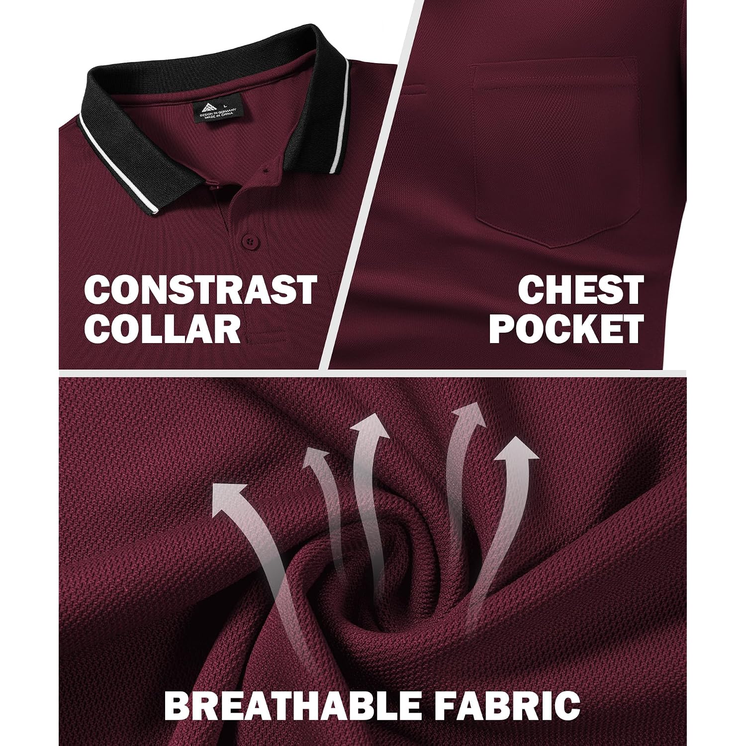 Geek Lighting Men'S Polo Shirts With Pocket 5 Pack
