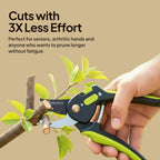 8.5" Professional Pruning Shears, Garden Clippers - Cuts 3X Easier Sharp Japanese Blade, Arthritis Friendly Garden Scissors For Seniors, Bonsai Cutters