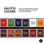 Narrative Cosmetics Fx 12-Color Palette - Water-Activated Face & Body Paint For Sfx, Theater, Cosplay - High-Pigment, Blendable Sfx Makeup, Easy-To-Use For Film & Tv