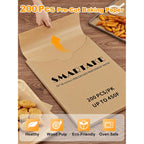 Smartake 200 Pcs Parchment Paper Baking Sheets, 12X16 Inches Non-Stick Precut Baking Parchment, For Baking Grilling Steaming Bread Cup Cake Cookie And More (Unbleached)