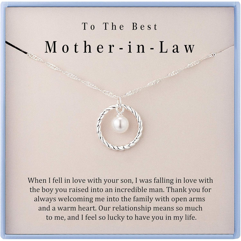 Burning Love Mother in Law Necklace Mom Gifts Mother Daughter Necklace Sterling Silver Circle Necklaces for Mother in Law Gifts Christmas Holiday Jewelry