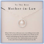 Burning Love Mother in Law Necklace Mom Gifts Mother Daughter Necklace Sterling Silver Circle Necklaces for Mother in Law Gifts Christmas Holiday Jewelry