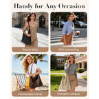 Missnine Hobo Bags Purses For Women, Soft Shoulder Bag Vegan Leather Tote Crossbody Purse Ladies Slouchy Handbag With Pouch