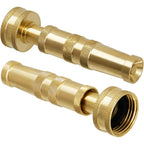 Triumpeek Solid Brass Hose Nozzle, 2 Pack 4" Heavy Duty Brass Garden Hose Nozzle With 10 Rubber Washers