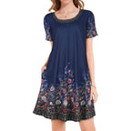 Joligal Summer Dresses For Women Casual Short Sleeve Sundress Scoop Neck Beach T Shirt Dress With Pockets 2026