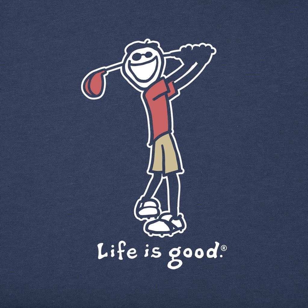 Life Is Good Men'S Crusher Tee Shirt, Short Sleeve Cotton Graphic T-Shirts, Golf Jake