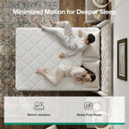Novilla Queen Mattress, 12 Inch Hybrid Mattress Queen With Comfort Foam,Innerspring Pillow Top Mattresses In A Box, Pressure & Pain Relief, Soft Feel But Supportive