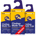 Powerful Moth Traps For Clothes & Closets | Refillable 3-Pack | Odor-Free & Natural | Moth Pheromone Traps For House & Clothing