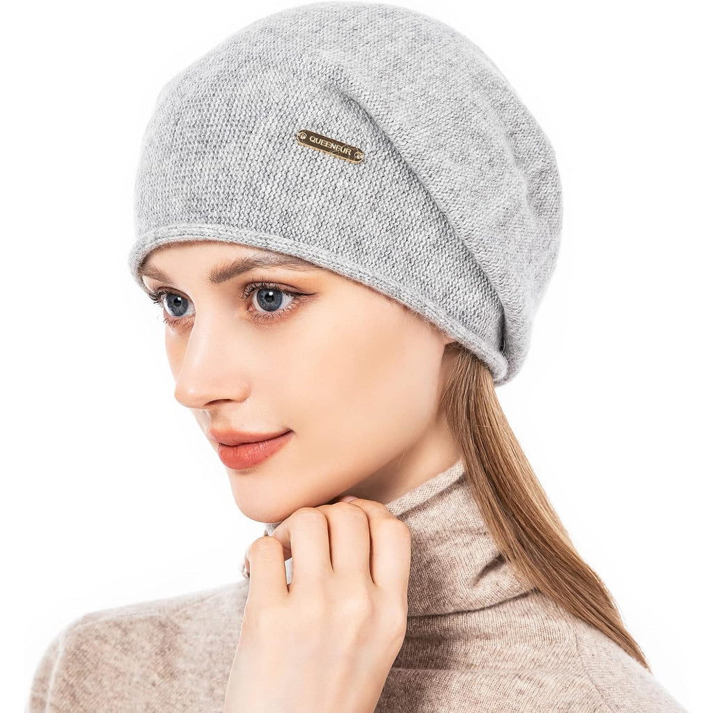 Knit Slouchy Beanie Hats For Women Cashmere Ski Cap Knitted Wool Soft Warm Winter Hat