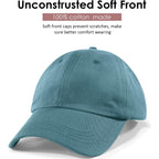 Womens Satin Lined Unstructured Baseball Cap Unisex Silk Lining Washed Cotton Adjustable Vintage Dad Hat Green