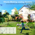 Standing Misters For Outside Patio, Adjustable Height 5.3 Ft Stand Misting System For Cooling Outdoor, Water Mister For Mist Playing, Patio Cooling, Backyard