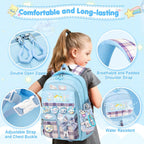 Kieal 16.5/19In School Backpack For Girls With 24Pcs Accessories, Anti-Theft Kids Backpack For Students, New Semester Presents With Pins And Card Holder