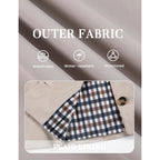 Dqbeng Womens Short Trench Jacket Plaid Lining Button Front Lightweight Classic Casual Outerwear With Pockets