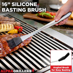 Alpha Grillers Grilling Accessories - Grilling Gifts For Men - Bbq Accessories Grill Tools Set With Spatula, Fork, Brush & Tongs - Outdoor Barbecue Utensils Birthday Gifts For Men Him Dad Husband