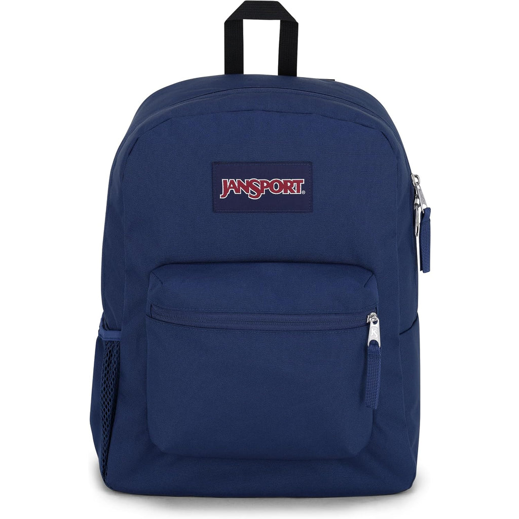 Jansport Cross Town Backpack 17" X 12.5" X 6" - Simple Bag For Everyone With 1 Main Compartment, Front Utility Pocket - Premium Class Accessories - Navy