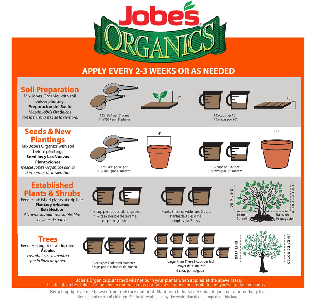 Jobe’S Organics Granular Garden Fertilizer, Easy Plant Care Fertilizer For Fruit And Citrus Plants And Trees, 4 Lbs Bag