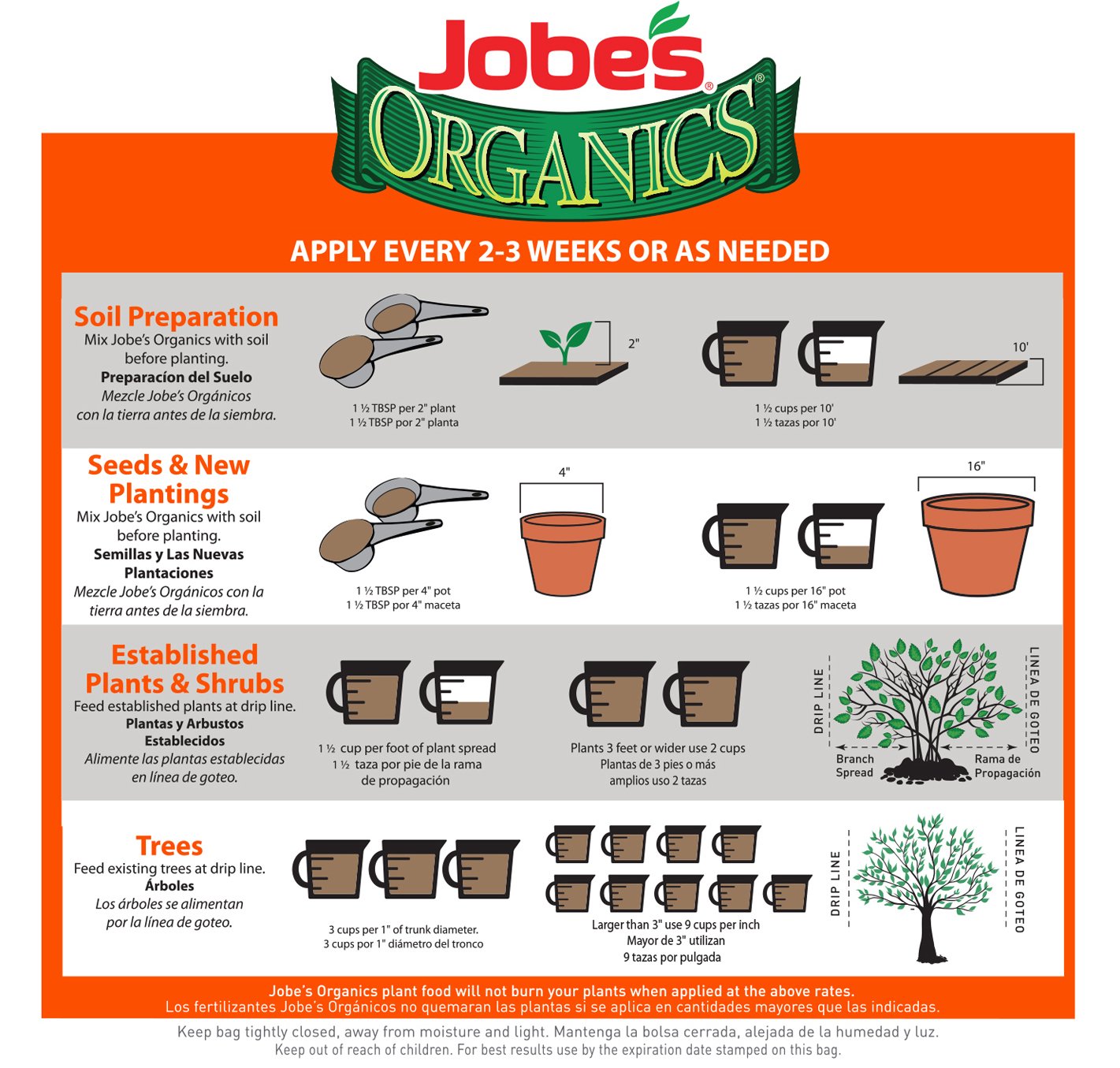 Jobe’S Organics Granular Garden Fertilizer, Easy Plant Care Fertilizer For Fruit And Citrus Plants And Trees, 4 Lbs Bag