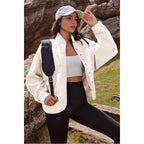 Womens Fuzzy Fleece Jacket Button Down Sherpa Coats Casual Winter Warm Outwear With Pockets