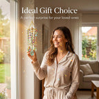 Crystal Suncatchers For Window Hanging Rainbow Maker Sun Catchers Indoor | Glass Wind Chime Garden Sun Catchers With Crystals Prisms,Whimsical Decor For Home,Handmade Gold Plated,With String & Hook