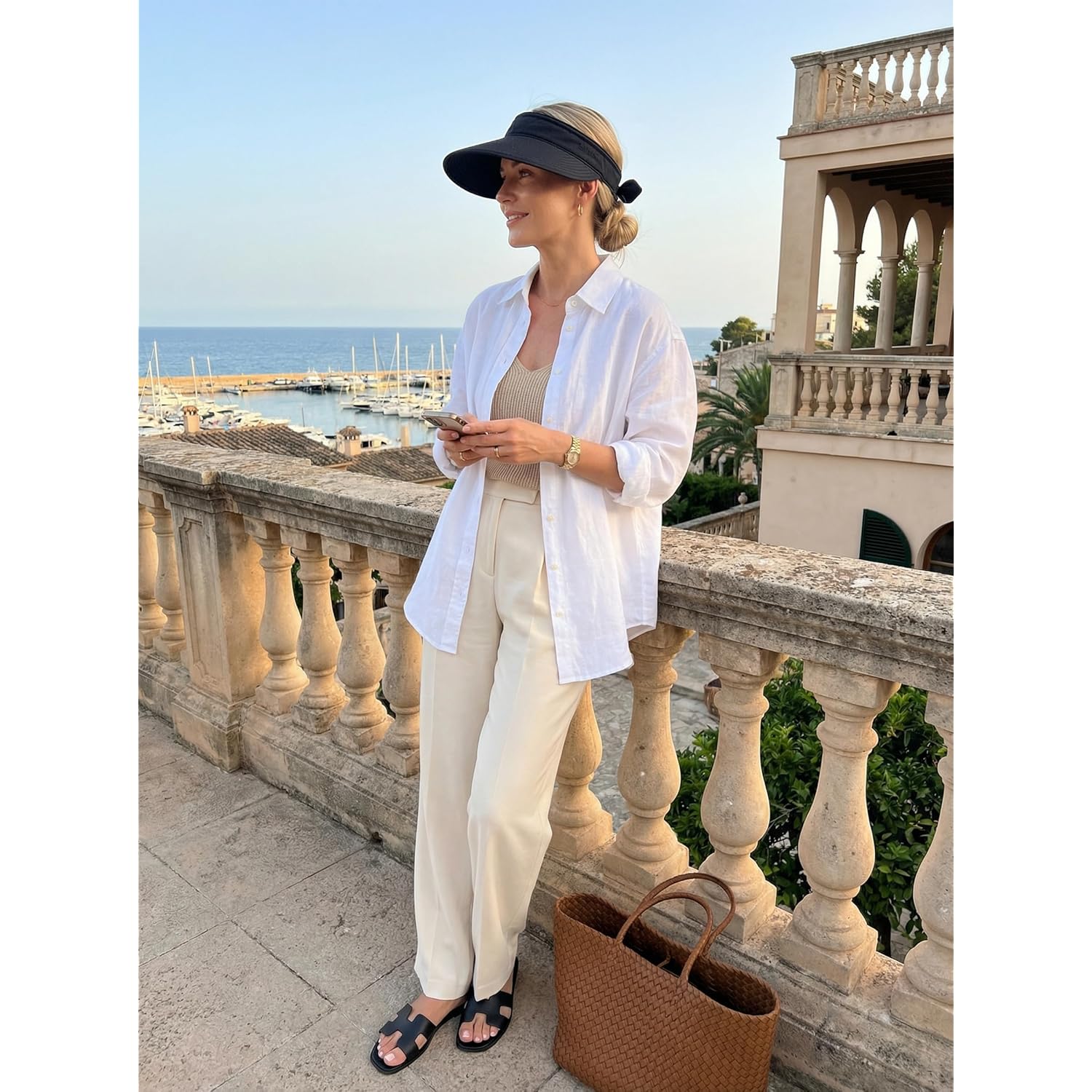 2-in-1 Women’s Sun Visor Sun Hat Zipper Off Ponytail Friendly, Lightweight Quick Dry, Summer UV Protection