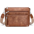 Anti Theft Crossbody Purse For Women Rfid Crossbody Bags For Travel Vegan Leather Cross Body Bag With Built-In Wallet