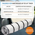 Foam Mattress Vacuum Bag With 4 Adjustable Packing Straps For Moving, Storage, Shipping, Vacuum Seal Mattress Bag With Packaging Straps (Queen/Full/Full-Xl)