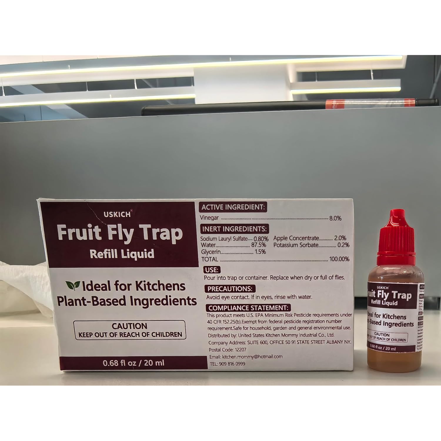 10 Pack Fruit Fly Trap Refill Liquid, 0.68Oz/ Bottle, Liquid Fly Traps Refill For Indoors,Effective Lure Refill Gnat Catcher For Home Kitchen Use,Non Toxic Safe Near Food